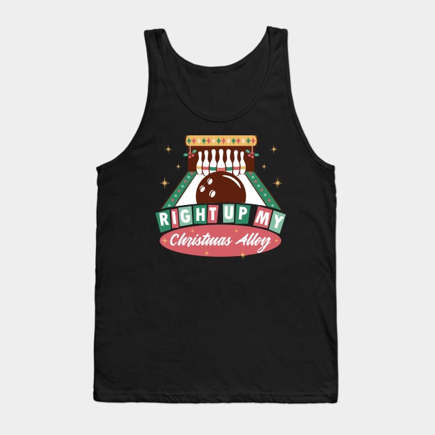 Funny Christmas Bowling Lover Gift Tank Top by Emmi Fox Designs